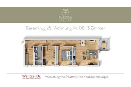 Neubau in Tonndorf – moderne 3-Zimmer-Wohnung mit Balkon – Wentzel Dr. - Hamburg Wandsbek