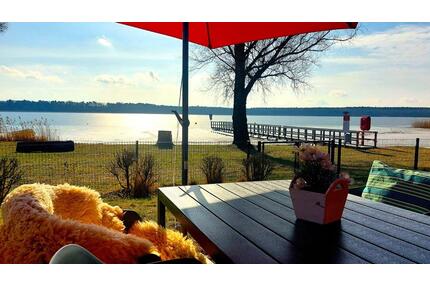 Ferienhaus mit Hund direkt am Schweriner See, Seeblick, ruhig & naturnah, nahe Ostsee, Ferienwohnung, Angeln, Badeurlaub, auch Last-Minute-Angebote, 4 Pers. 2 Schlafzimmer, eingezäunter Garten - Wismar Altstadt