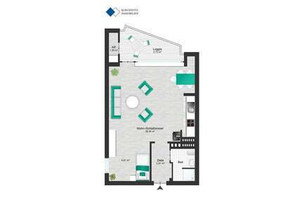 Wohnung zum Kaufen in Düsseldorf Oberbilk 156.000,00 € 46 m²