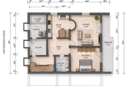 Bad Wiessee: 2 Zimmer Wohnung mit Terrasse