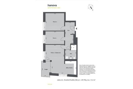 3-Zimmer-Wohnung in Kronsrode - 888,00&nbsp;EUR Kaltmiete, ca.&nbsp; 77,17&nbsp;m&sup2; in Hannover (PLZ: 30539) Döhren-Wülfel