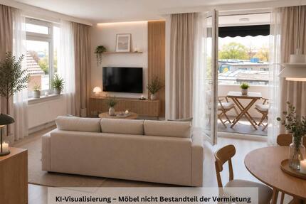 Moderne 2-Zimmer-Wohnung mit Balkon und Einbauküche im 2. OG - Schortens