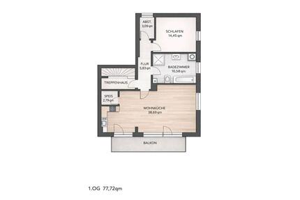 77 m² Erstbezug – 2-Zimmer-Wohnung mit Südbalkon & EBK in Piding