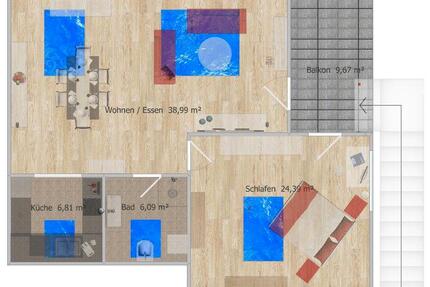 2 Zimmer LOFT Wohnung im Dachgeschoß Vaihingen Enz Stadt - Vaihingen an der Enz