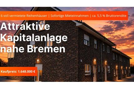 6 vollvermietete Reihenhäuser bei Bremen, privat & provisionsfrei - Lilienthal