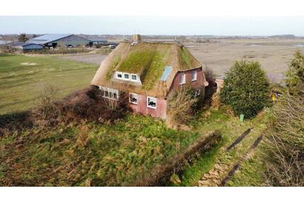 Am Rande von Nieblum - Sanierungsbedürftiges Reetdachhaus auf großem Grundstück