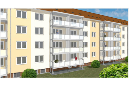 Hier lädt ein großer Balkon zum gemeinsamen Verweilen ein - Chemnitz Furth