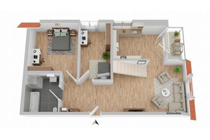 Helle moderne Maisonettewohnung mit Balkon in Weiden zu vermieten - Weiden in der Oberpfalz