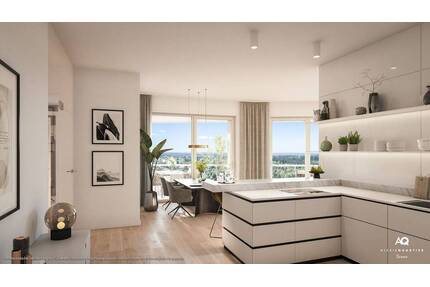 4-Zi.-Eck-Whg.: großzügiger Wohn-Essbereich mit Parkblick, 2 Bäder u. umlaufender Balkon - München Ramersdorf-Perlach