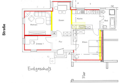 Hochwertig kernsanierte 3-Zimmer-Wohung 84,5 m² in ruhiger Lage - Rheinau
