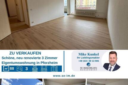 Schöne neu renovierte 3 Zimmer Eigentumswohnung - Pforzheim Haidach