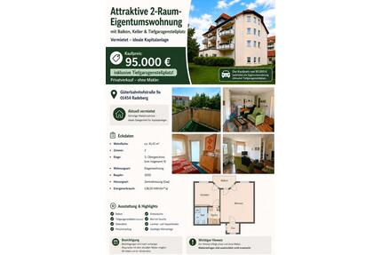 2-Raum-Eigentumswohnung inkl. Tiefgaragenstellplatz & Balkon - Radeberg