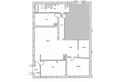 Moderne 4-Raum Erdgeschosswohnung mit großzügiger Terrasse - Burg