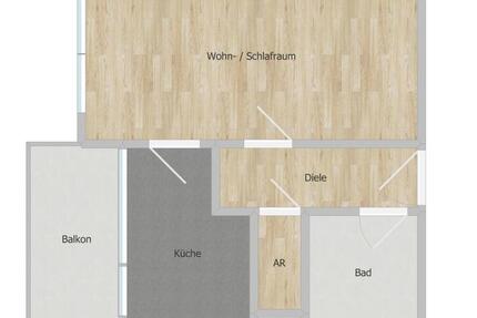 ~~ Tolles 1-Raum-Apartment mit Balkon im Erdgeschoss ~~ - Duisburg Hamborn