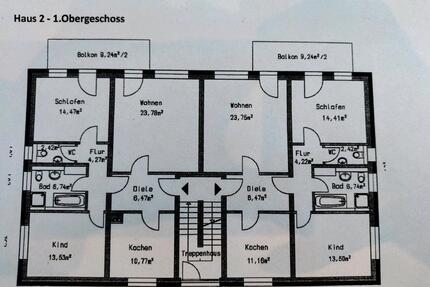 komfortable 3-Raumwohnung mit Balkon in ruhiger Lage - Weinböhla