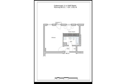 1 Zimmer Wohnung mit neuer Einbauküche - Berlin Treptow-Köpenick