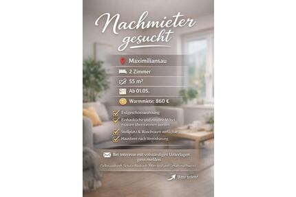 Helle 2-Zimmer-Erdgeschosswohnung in Maximiliansau - Wörth am Rhein