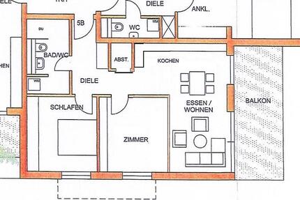 3-Zimmer-Wohnung mit Balkon und Einbauküche in RheinfeldenStadtzentrum - Rheinfelden (Baden)