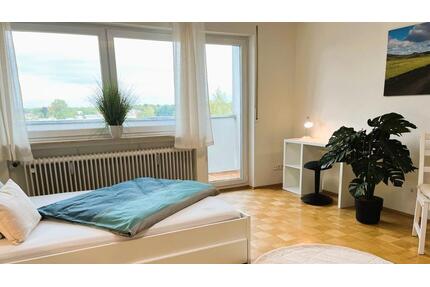 Helles Apartment 1-Zimmer-Wohnung, möbliert Balkon zentrale Lage - Augsburg Universitätsviertel