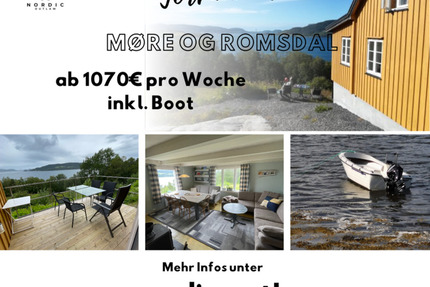 1 Woche Ferienhaus am Fjord in NorwegenMøre og Romsdal mit Boot - Friedeburg