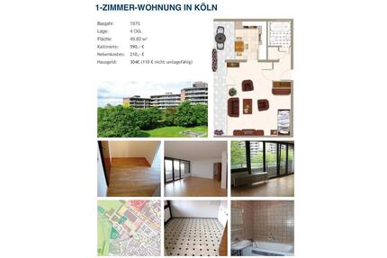 Provisionsfrei 1-Zimmer Wohnung Köln Westhoven