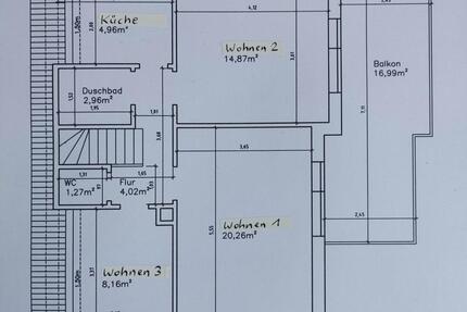 2,5-Zimmer-Wohnung mit Balkon und Garten 650,-€ KM + NK - Wardenburg