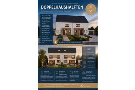 VERKAUFSSTART EINER DOPPELHAUSHÄLFTE MIT GRUNDSTÜCK - HAUS 2 - Obertraubling