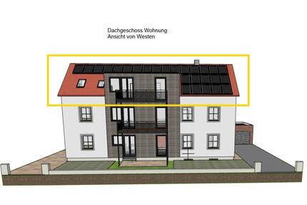 Exklusive Dachgeschosswohnung mit großer Dachterrasse und Kamin - Mindelheim