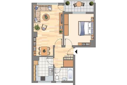 Wohnung mit einem neuen Badezimmer! 2-Zimmer-Wohnung in Dortmund Wickede