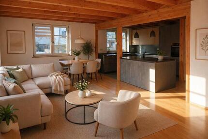 Modernisierte Hochparterre Wohnung mit 4 Zi. in Dreifamilienhaus - Berglen