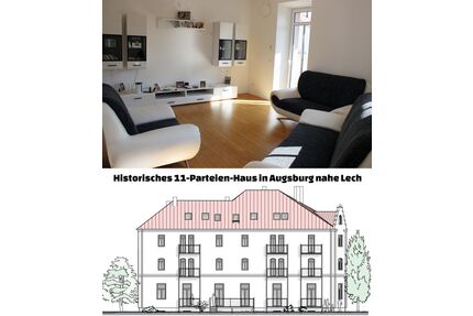 Provisionsfrei* Historisches 11 Parteien Mehrfamilienhaus in Augsburg Stadt nahe Lech, als Renditeobjekt von privat (ohne Makler)