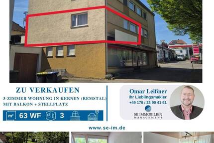 3 Zimmer, Stellplatz, perfekte Lage - Ihr neues Zuhause in Rommelshausen - Kernen im Remstal