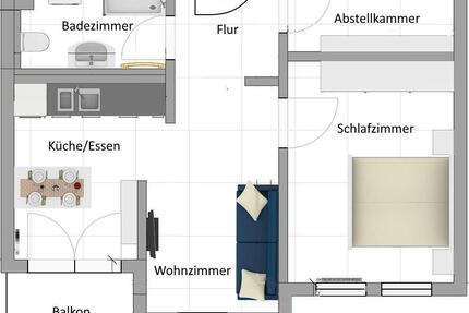 2,5-Zimmer-Wohnung mit Balkon & EBK in Esslingen-Mettingen - Esslingen am Neckar Brühl