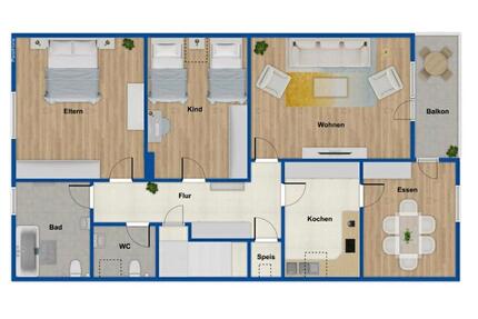 Wohnung 120qm im 2 OG - 299.000,00&nbsp;EUR Kaufpreis, ca.&nbsp; 120,00&nbsp;m&sup2; in Nördlingen (PLZ: 86720)