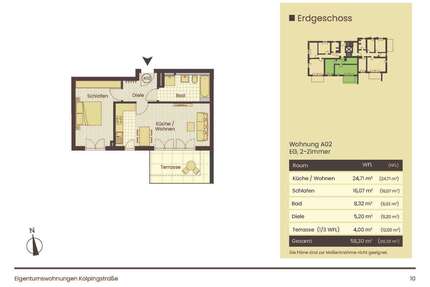 Wohnung zum Mieten in Ebersberg 1.050,00 € 58.3 m²