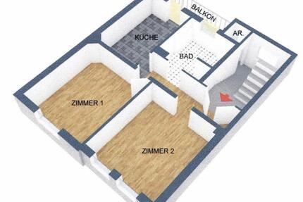 2 ZKB in Frankfurt-Höchst - 750,00&nbsp;EUR Kaltmiete, ca.&nbsp; 73,00&nbsp;m&sup2; in Frankfurt am Main (PLZ: 65929) Unterliederbach