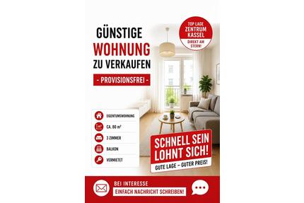 Günstige Eigentumswohnung im Zentrum von Kassel zu verkaufen