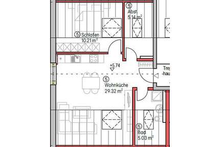 Wohnung zum Mieten in Unterwattenbach 745,00 € 49.7 m²