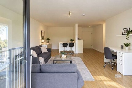 Hoch moderne EG Wohnung Neubau 1. Juli 2026 + Rollläden + Stellplatz ohne Küche mit Gartenteil - Weyhe Leeste