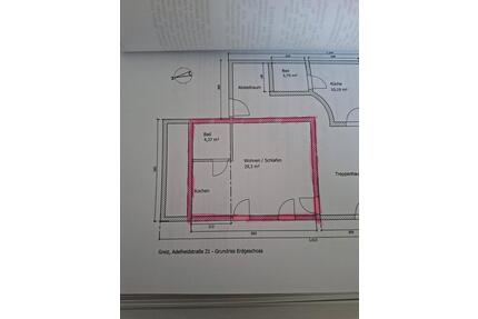 Erdgeschosswohnung in Greiz - 200,00&nbsp;EUR Kaltmiete, ca.&nbsp; 34,00&nbsp;m&sup2; in Greiz (PLZ: 07973)