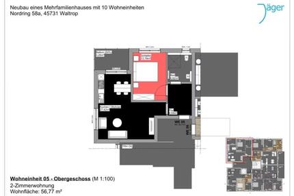 Erstbezug! Barrierefreie 2-Zimmer-Obergeschosswohnung mit Balkon in Waltrop-Zentrum