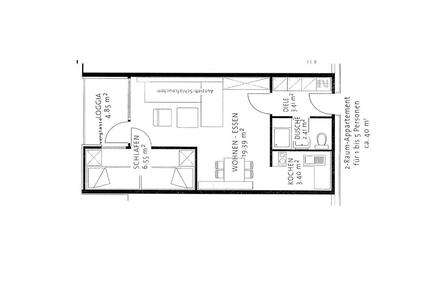 Gepflegtes 1,5 Zi. Ferienappartment mit Meerblick - Laboe