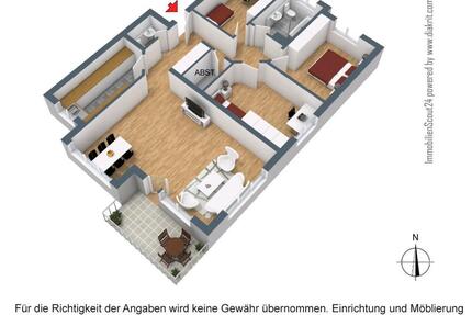 Sehr gepflegte lichtdurchflutete 4-ZKB * Balkon * Garage - Straubenhardt