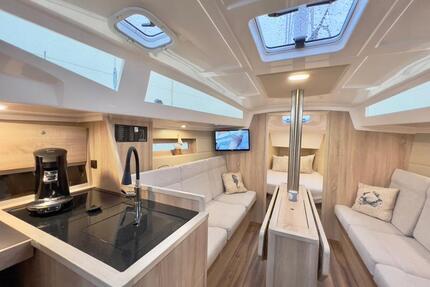 Hausboot, Ferienwohnung Fehmarn, Meerblick, Ostsee Segelyacht Nui