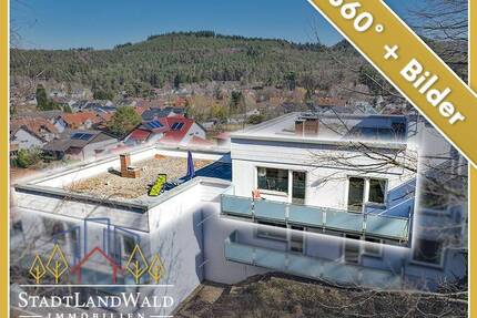 Exklusives Wohnen am Waldrand - 2-Zimmer-Wohnung mit Dachterrasse und herrlichem Blick - Fischbach bei Dahn