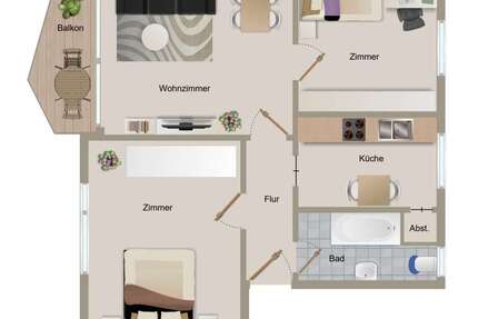 Wohnung zum Mieten in Rheinberg 650,00 € 71 m²