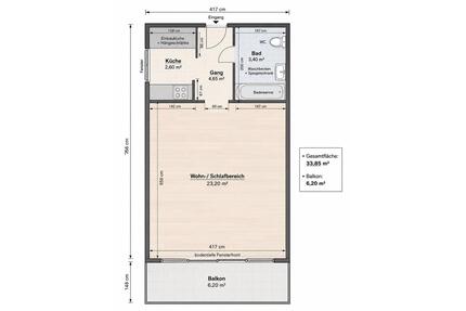 Zentrumsnahe 1 Zimmer - Wohnung im 2. Stock mit Balkon - Bad Reichenhall