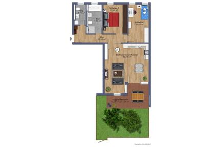 Charmante 3-Zimmer-Erdgeschosswohnung - Penzberg