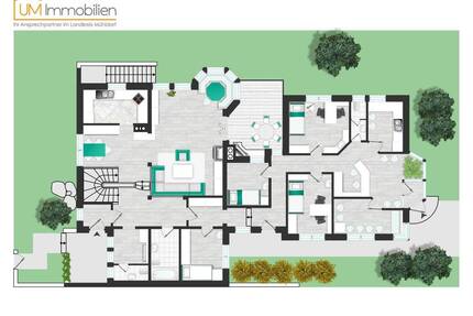 Großzügiges Mehrgenerationenhaus mit Büro-Praxisanteil und Ausbaupotenzial - Waldkraiburg