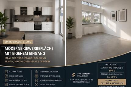 Moderne Büro Praxisfläche mit eigenem Eingang - Hannover Bothfeld-Vahrenheide
